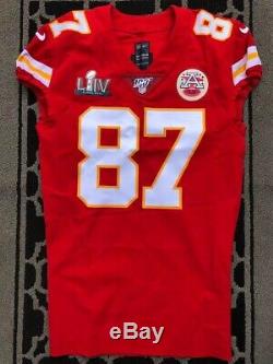 Travis Kelce Kansas City Chiefs Jeu A Effectué Super Bowl LIV Jersey