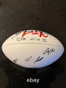 Travis Kelce Kansas City Chiefs ballon Super Bowl 59 signé MULTI Carson Wentz