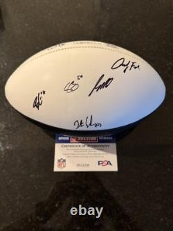 Travis Kelce Kansas City Chiefs ballon Super Bowl 59 signé MULTI Carson Wentz