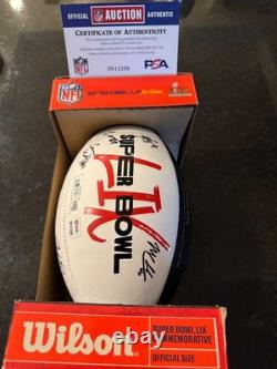 Travis Kelce Kansas City Chiefs ballon Super Bowl 59 signé MULTI Carson Wentz
