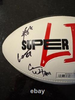 Travis Kelce Kansas City Chiefs ballon Super Bowl 59 signé MULTI Carson Wentz