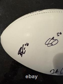 Travis Kelce Kansas City Chiefs ballon Super Bowl 59 signé MULTI Carson Wentz