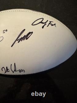 Travis Kelce Kansas City Chiefs ballon Super Bowl 59 signé MULTI Carson Wentz