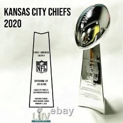 Trophée Vince Lombardi des Kansas City Chiefs 14'' Super Bowl 54 LIV 2020
