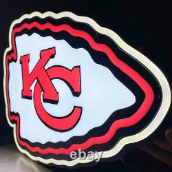 Ue, Kansas City Chiefs 2ft X 2ft, Led Neon Sign, Grotte De L'homme, Sports Bar