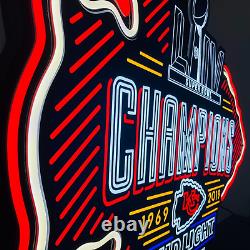 Ue, Kansas City Chiefs 3ft X 2ft Champions, Led Neon Sign, Man Cave, Sports Bar