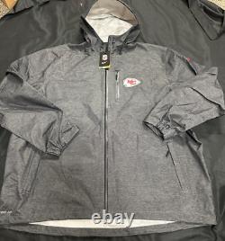 Veste Nike Kansas City Chiefs Storm Fit émise par l'équipe Nouvelle Taille 2XL Gris Noir