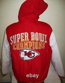 Veste à capuche XL 2X des champions du Super Bowl KANSAS CITY CHIEFS