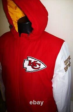 Veste à capuche XL 2X des champions du Super Bowl KANSAS CITY CHIEFS
