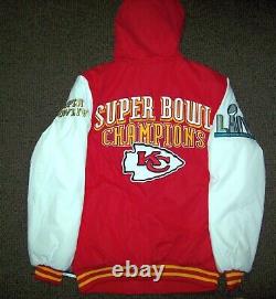 Veste à capuche XL 2X des champions du Super Bowl KANSAS CITY CHIEFS