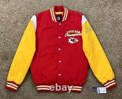 Veste de chef Kansas City Super Bowl CHAMPIONSHIP Veste Logos cousus MOYEN