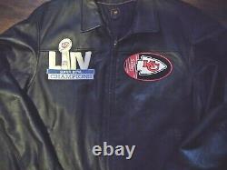 Veste en cuir exécutive SUPER BOWL LIV des Kansas City Chiefs, neuve avec étiquette.