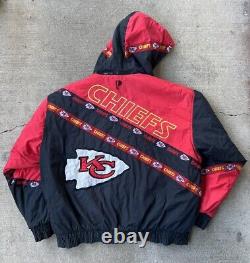 Veste matelassée vintage des Kansas City Chiefs des années 90 Pro Player Super Bowl Rare Vtg