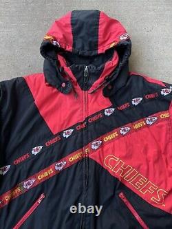 Veste matelassée vintage des Kansas City Chiefs des années 90 Pro Player Super Bowl Rare Vtg