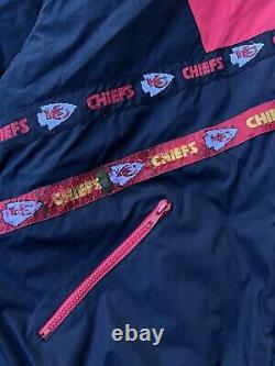 Veste matelassée vintage des Kansas City Chiefs des années 90 Pro Player Super Bowl Rare Vtg