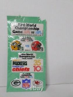 Vieux Super Bowl 1 Green Bay Packers Vs Kc Chiefs Puffy Stickers 1967 NFL