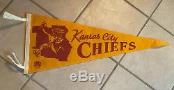 Vintage 1960 Kansas City Chiefs Afl Champions Full Size Fanion Super Bowl NFL
