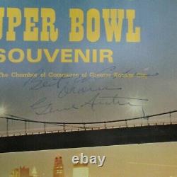 Vintage 1967 Afl NFL Super Bowl Kansas City Souvenir Gene Autry Signé