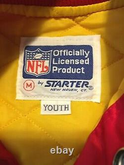 Vintage Kansas City Chiefs Jacket Starter Youth Medium NFL Football Super Bowl