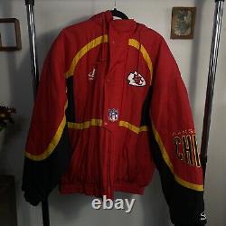 Vintage Kansas City Chiefs Logo Athletics Veste À Capuche Hommes XL Puffer Mahomets