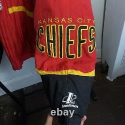 Vintage Kansas City Chiefs Logo Athletics Veste À Capuche Hommes XL Puffer Mahomets