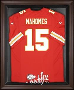Vitrine d'affichage du maillot marron des champions du Super Bowl LIV des Kansas City Chiefs