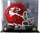 Vitrine En Bois Doré Pour Casque Classique Des Champions Du Super Bowl Lviii Des Kansas City Chiefs