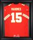 Vitrine Pour Maillot Des Champions Du Super Bowl Lviii Des Kansas City Chiefs Avec Cadre Noir Et Logo