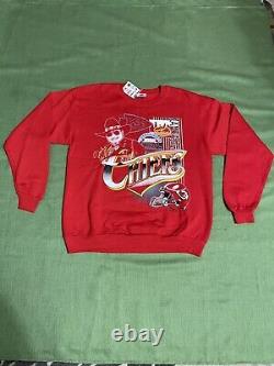 Vtg Kansas City Chiefs Lundi Soir Football 90's Pullover Sweatshirt Hommes Sz XL