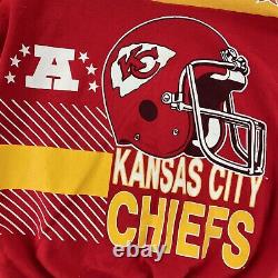 Vtg Kansas City Chiefs NFL Football Sweatshirt Red Gold. Petites