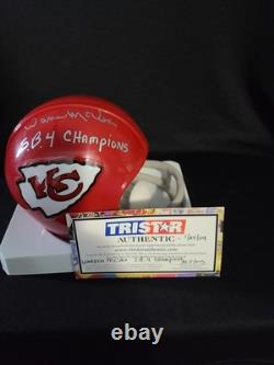 Warren McVea RARE KC Chiefs 1969 Super Bowl IV Champion Mini Casque Autographié