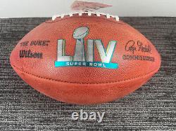 Wilson. Super Bowl LIV Miami. Le ballon de jeu officiel Duke des Chiefs 49ers.