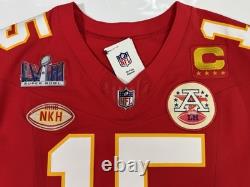 XL 48 Mahomes #15 Super Bowl LVIII 58 Maillot Vapor FUSE Elite Rouge Chiefs